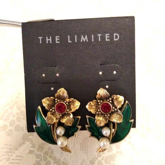 Vintage Christmas Ornament Gold Tone Earrings Non-Pierced Clip Earrings - Picture 5 of 8